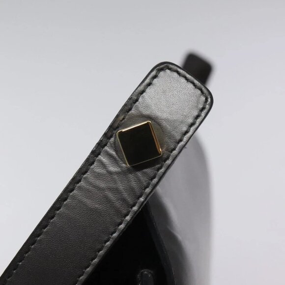 GUCCI Shoulder Bag Leather Gray Gold Auth JB010V - Picture 10 of 15